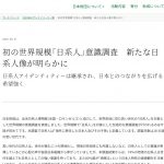 日本財団の「グローバル若手日系人意識調査」のレポートと報告YouTubeビデオ