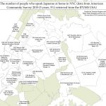 ニューヨークの日本語話者 (2015年時点)の地図での表示