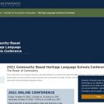 Community-Based Heritage Language Schools Conference (Oct 8-9, 2021)